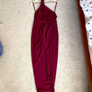 Shona Joy Burgundy Midi Dress